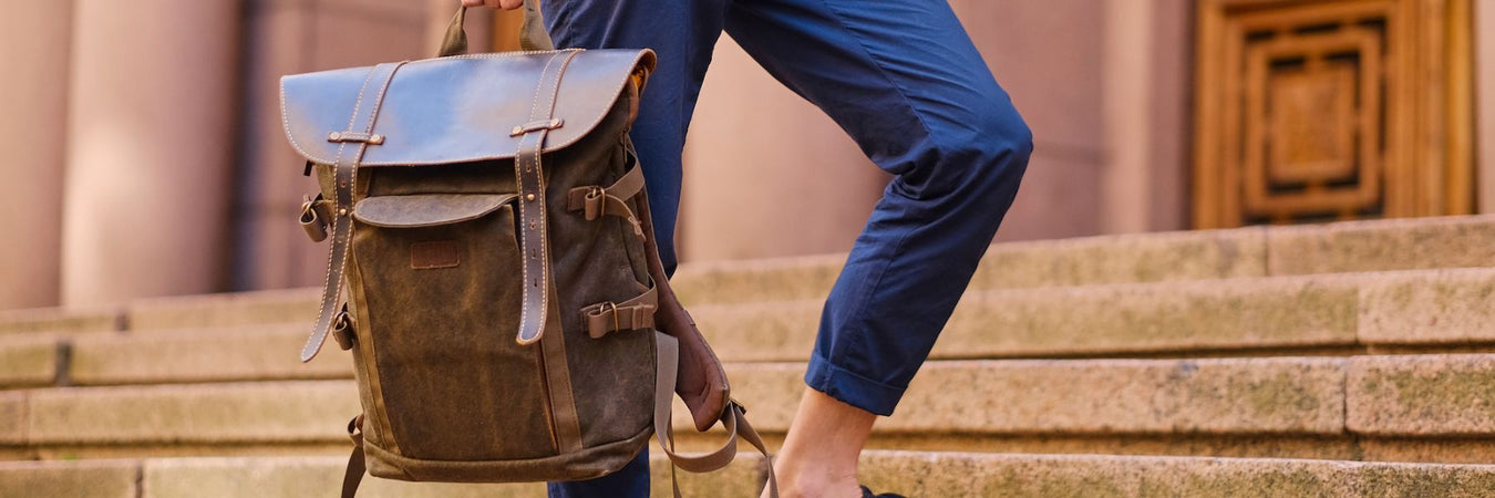 distressed leather backpacks