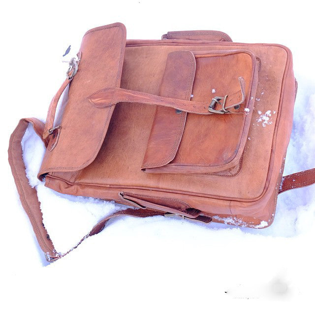 Leather Satchel Backpack