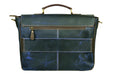 Leather blue briefcase