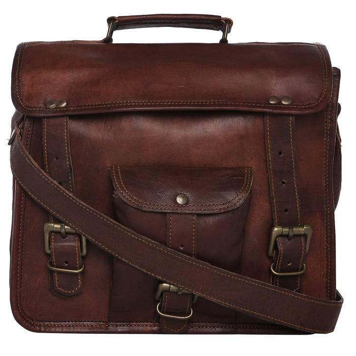 handmade leather briefcase