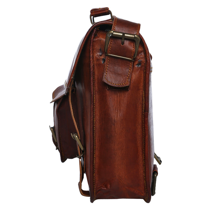 Leather satchel convertible