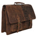 Full grain leather satchel