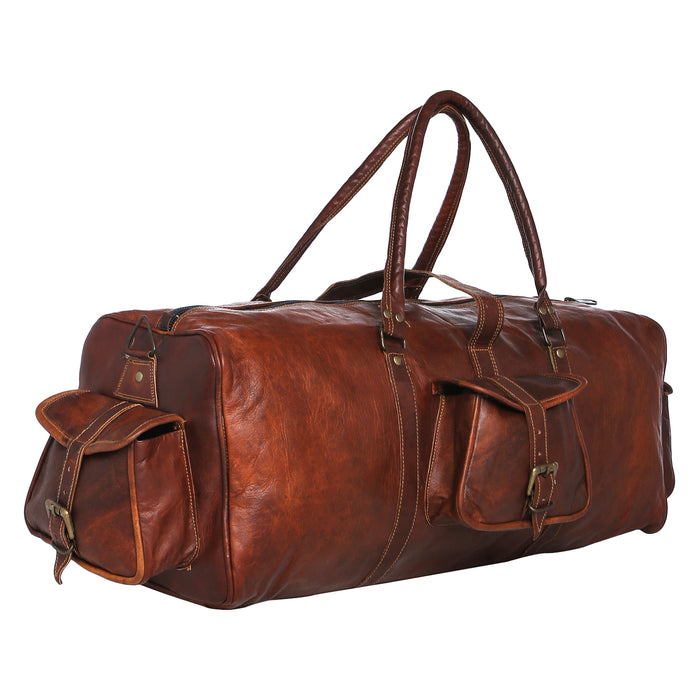 Mens leather duffel