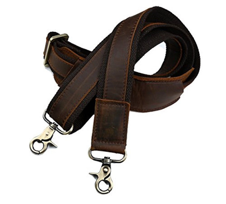 Leather DUffel bag leather strap