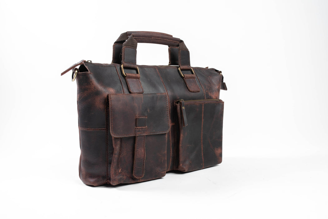 mens leather portfolio briefcase