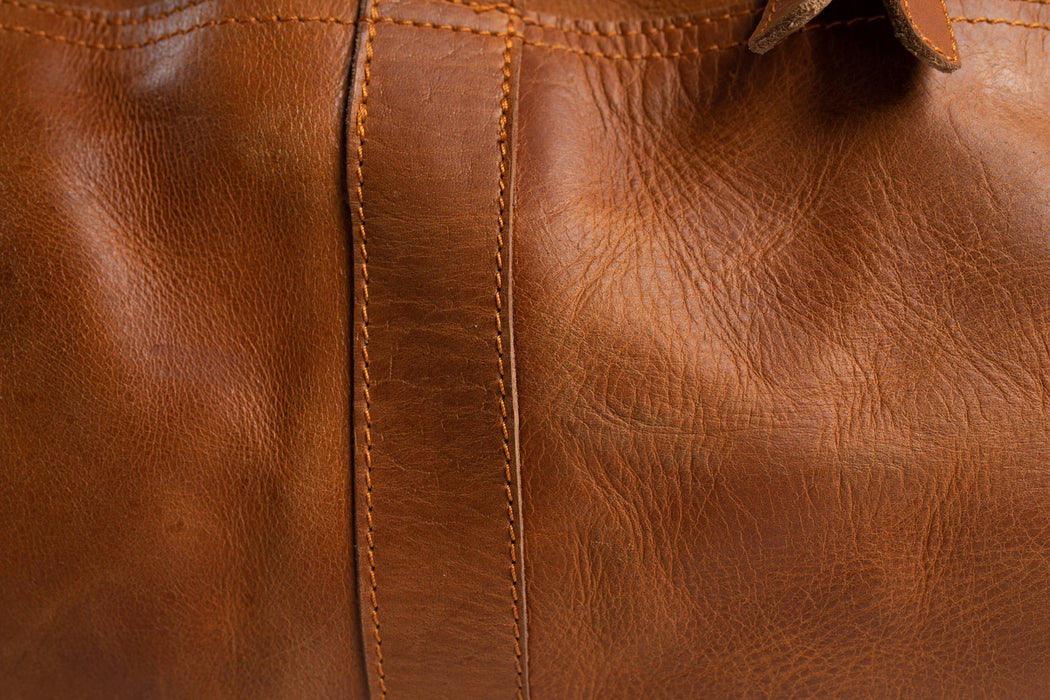 High End Brown Leather Duffel