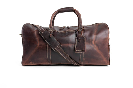 Dark Brown Leather Holdall