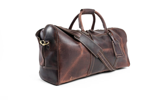 Vintage Brown Leather Holdall