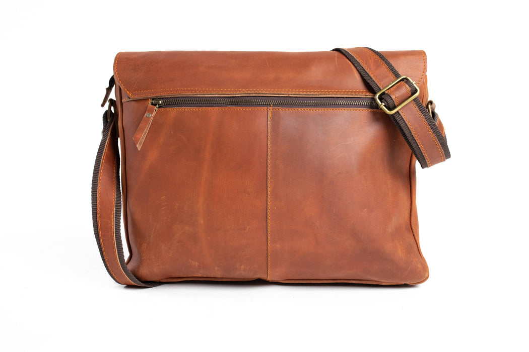 Light Brown Leather Laptop Bag