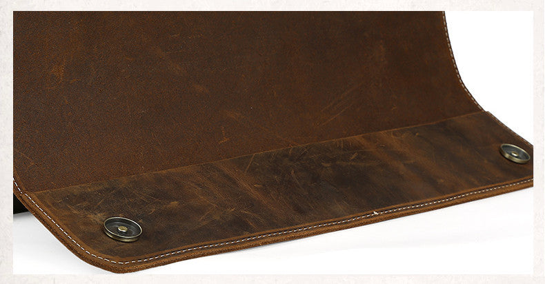 Laptop messenger leather
