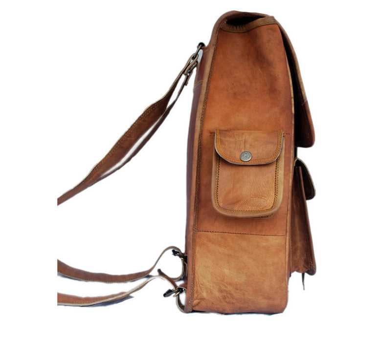 Big leather satchel backpacks