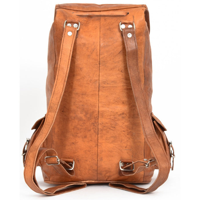 small leather rucksack