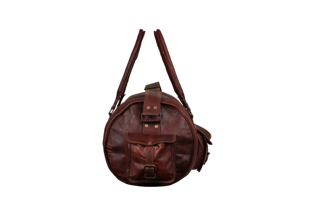 genuine leather duffel