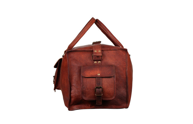 mens leather weekend bag