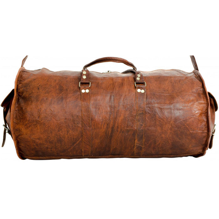 retro leather duffle