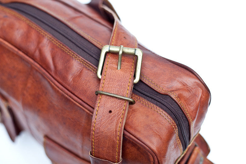 Vintage Leather Overnighter