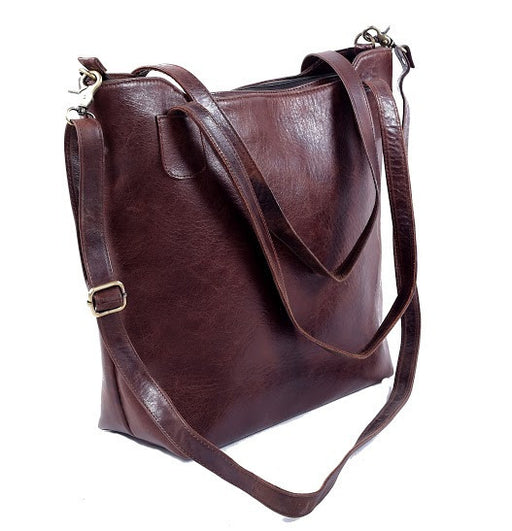 Hard Leather Tote