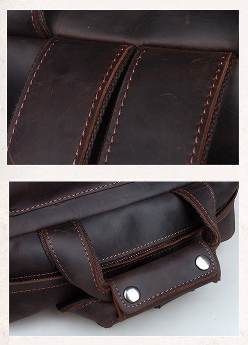 Leather Weekender backpack