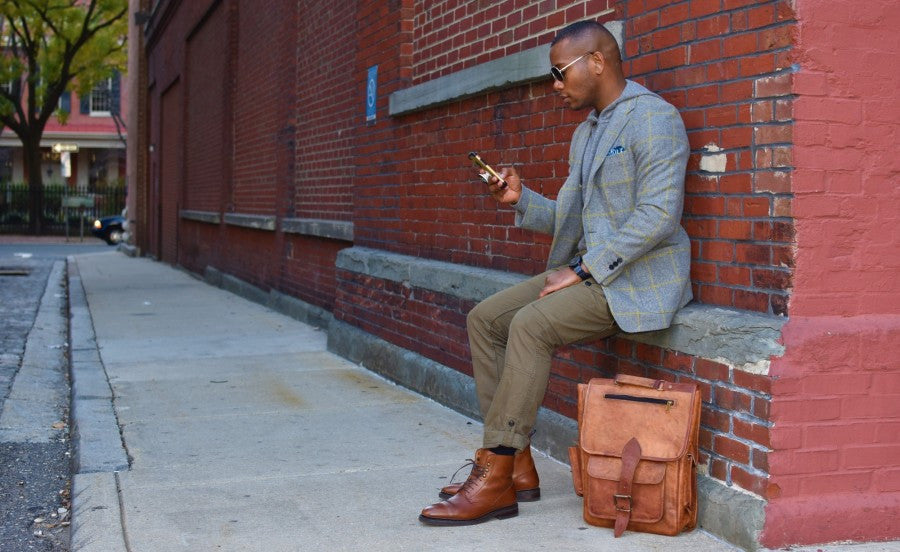 Small Leather Satchel Backpack