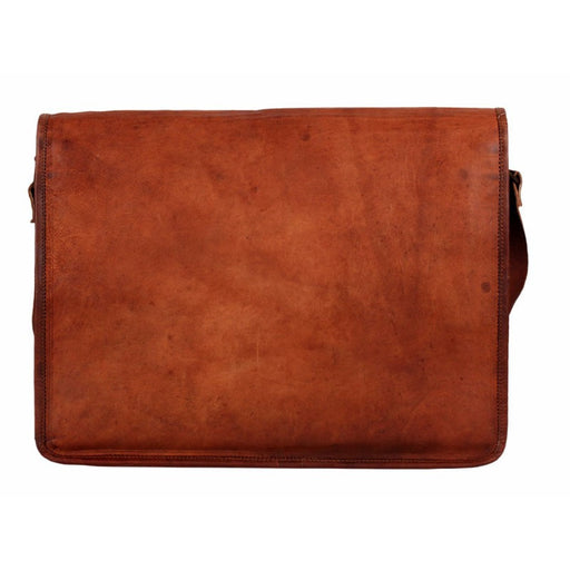 distressed leather messenger bag men