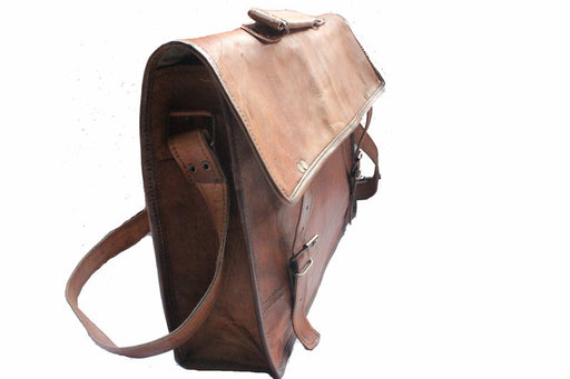 vintage leather satchel