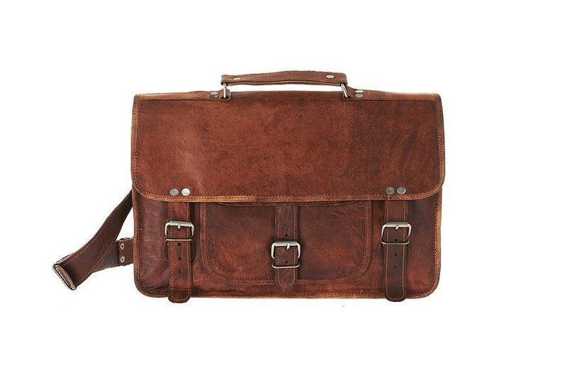 small leather satchel