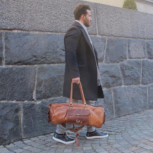 Leather Duffel bags men