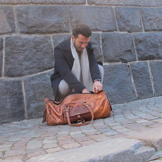 Full Grain leather duffle