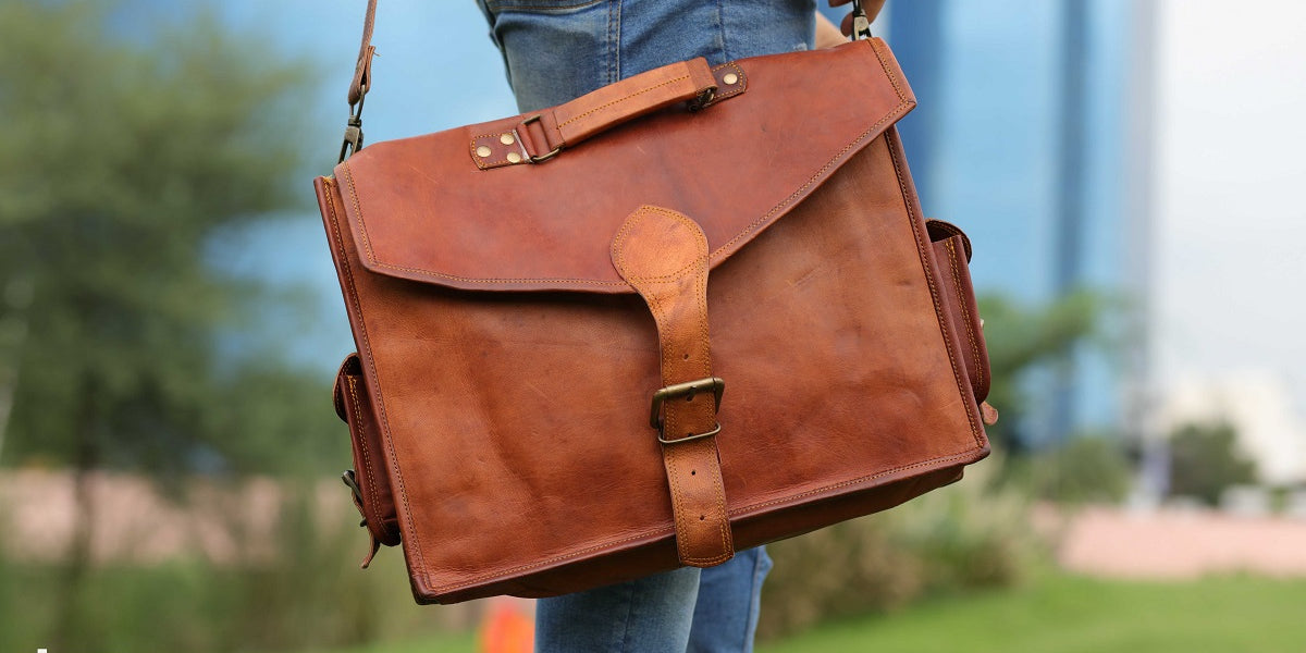 Buy Leather Bag Leather Bag Men Man Bag Man Purse Mens Bags Online in India  