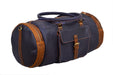 Leather duffel bags blue