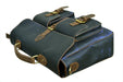 Leather briefcase Blue