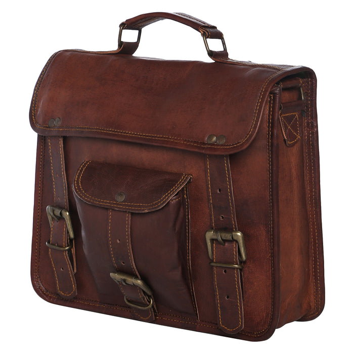 small leather briefcase for men