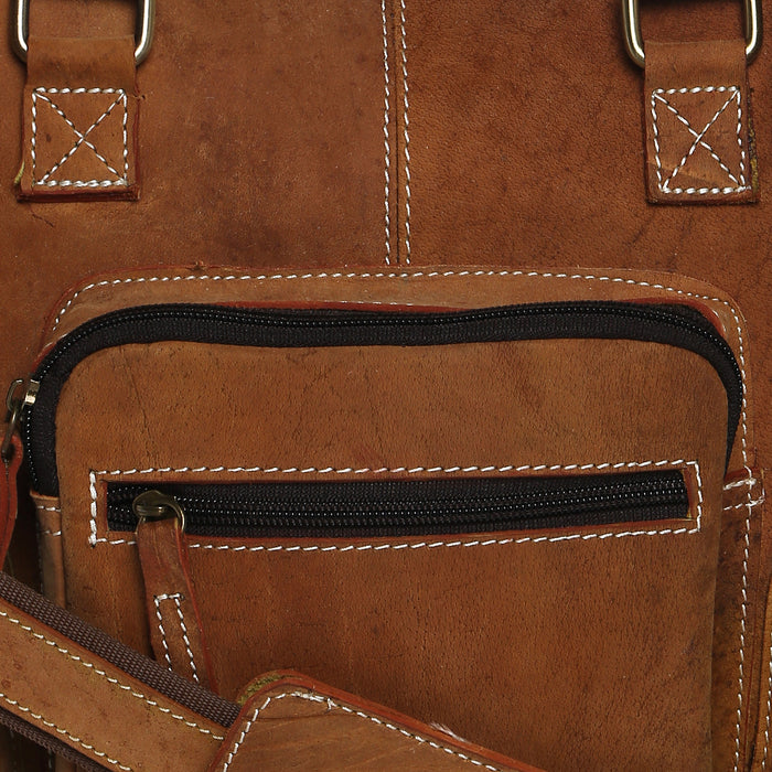 Durable leather briefcase