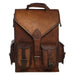 Leather gym backpack