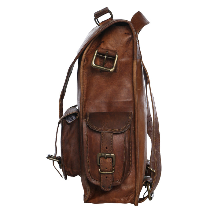 Leather sports backpack