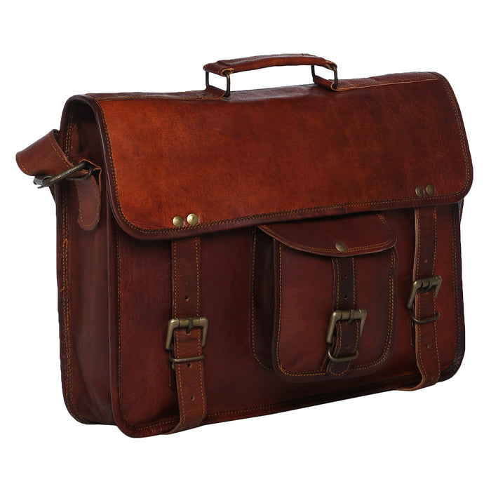 Leather briefcase backpack