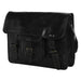 Black leather laptop briefcase