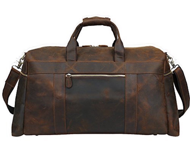 Brown Leather Travel Duffel