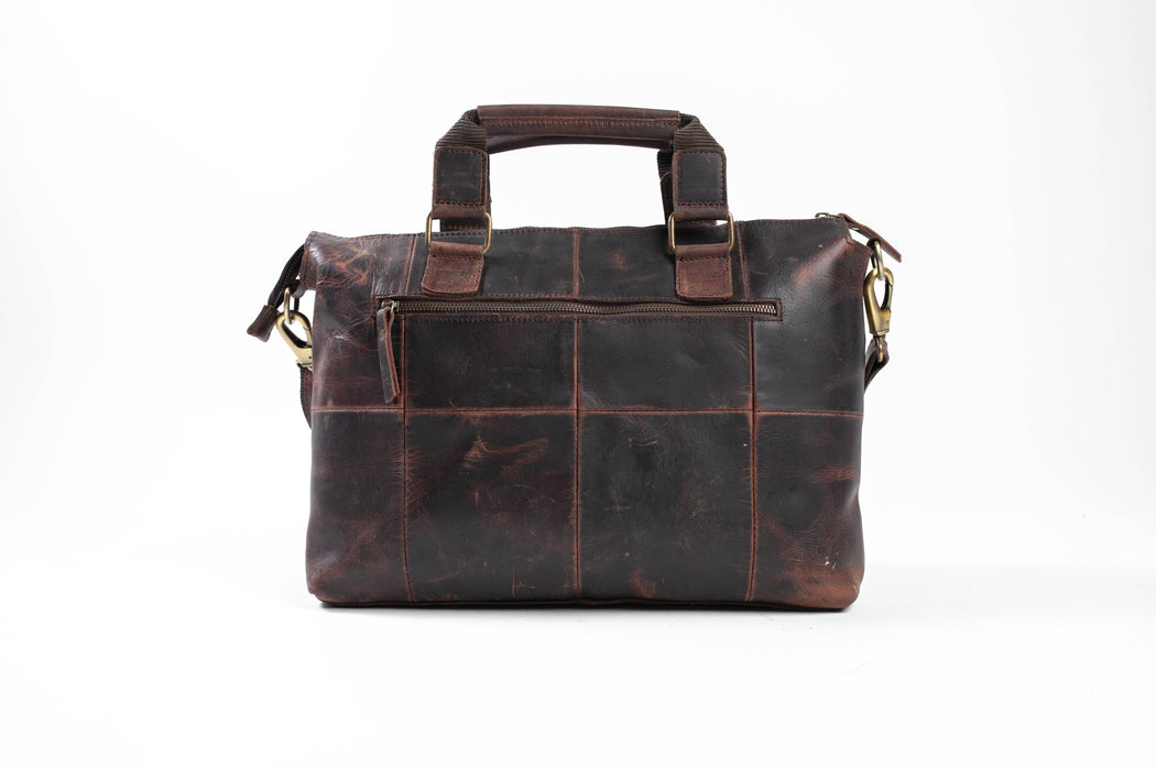 Leather briefcase for men portfolio