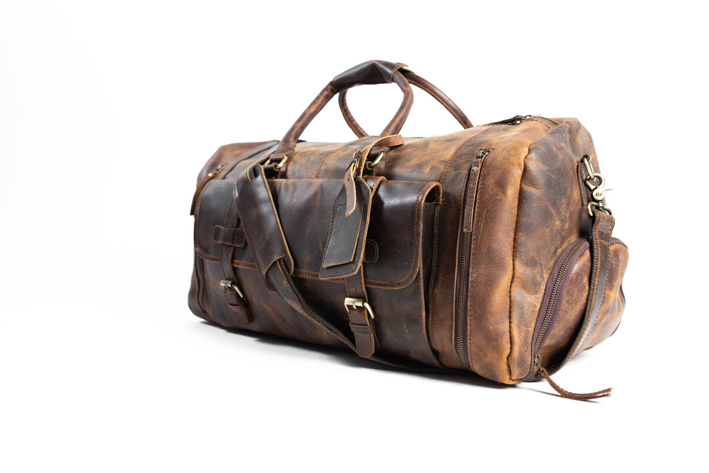 Distressed Leather Duffle Bags For Men — High On Leather