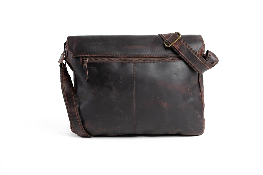 Dark Brown Leather Bag for men