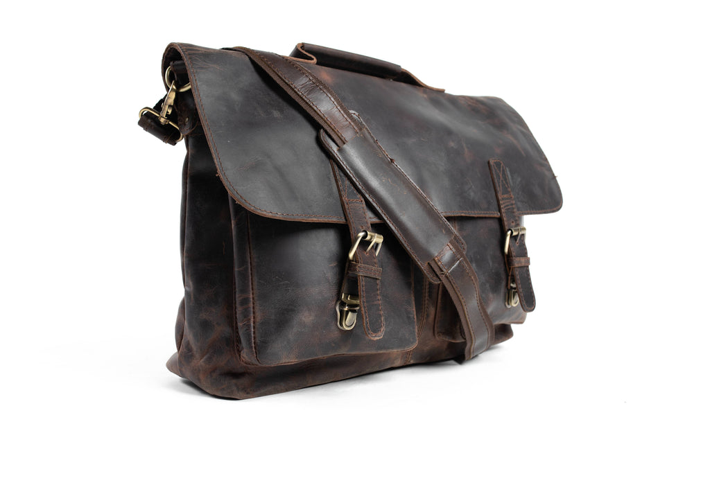Dark Brown Leather Briefcase