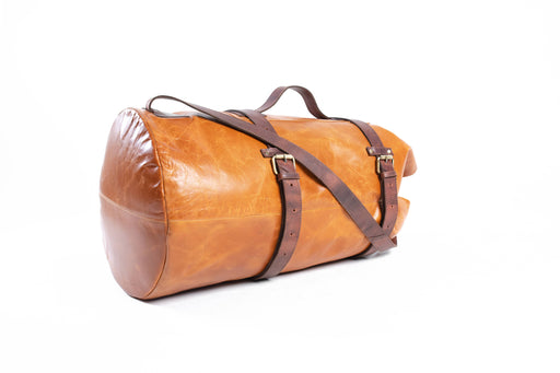 Duffel Bag Buffalo Leather CHAD brown travel bag holdall