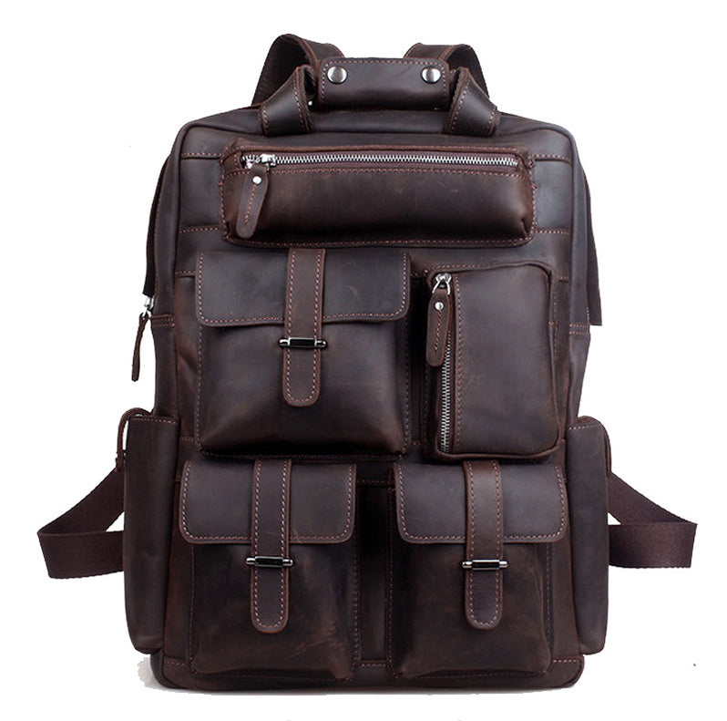 Thick Saddle Leather Backpack Online — High On Leather