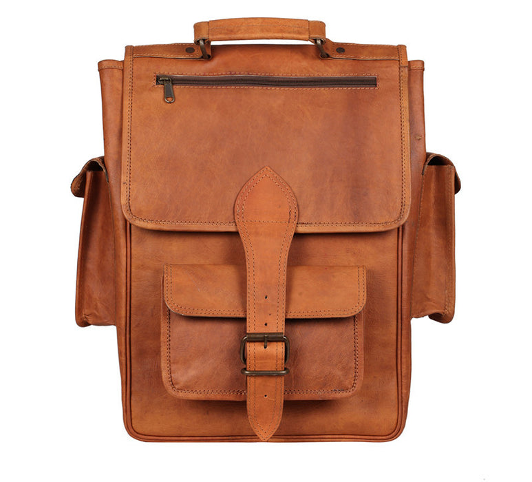 Leather satchel Laptop Backpack