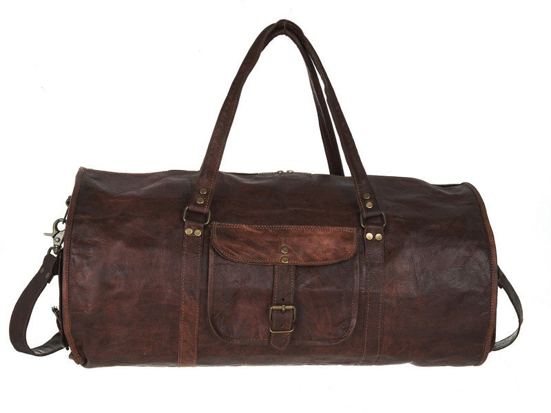 Handmade Extra Large Vintage Full Grain Leather Travel Bag, Duffle