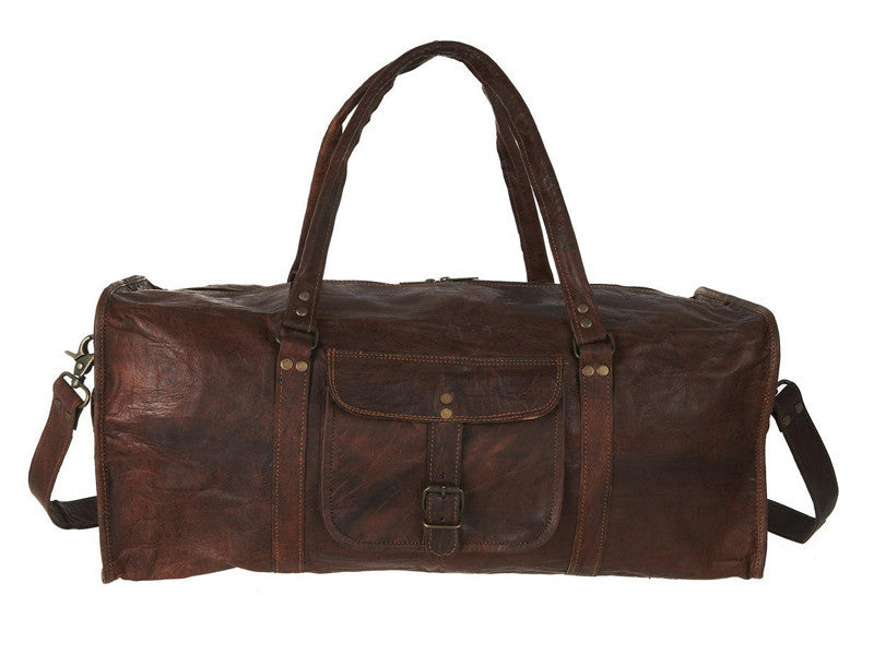 leather carry on duffel