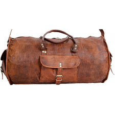 Vintage Leather Duffle Bag 22