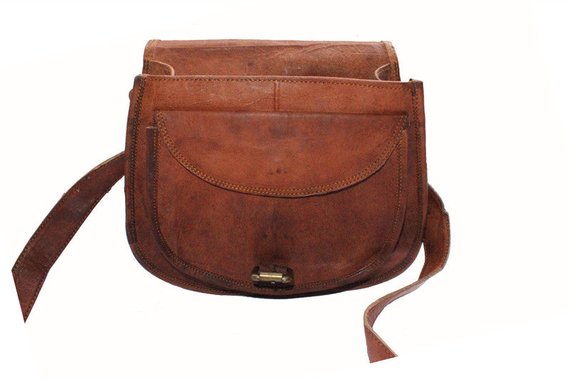 Handmade Womens Small Leather Barrel Bag Crossbody Bags Purses for