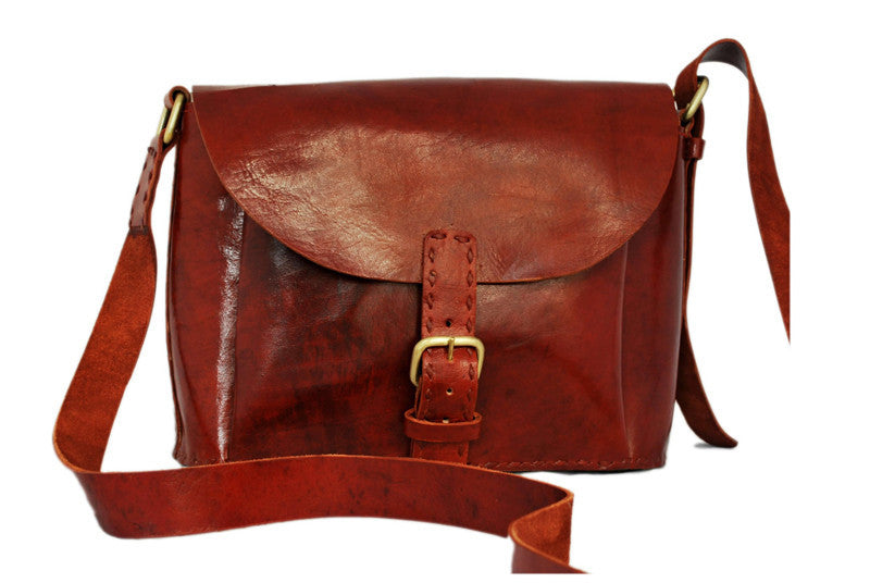Vintage leather crossbody purse